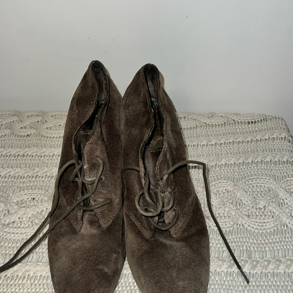 Brown Genuine Suede Women's Shoes